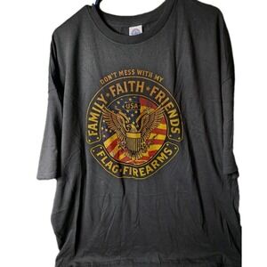 DELTA 2nd Amendment USA Patriot Mens Size 3XL Black Graphic Shirt NWOT